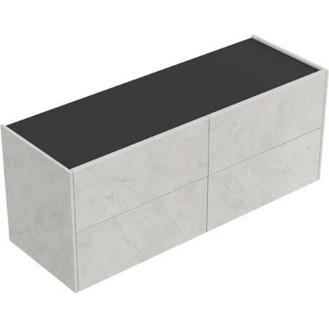 Hängekonsole Sideboard Urban Slimline 4 Push-to-open Einzüge Stein