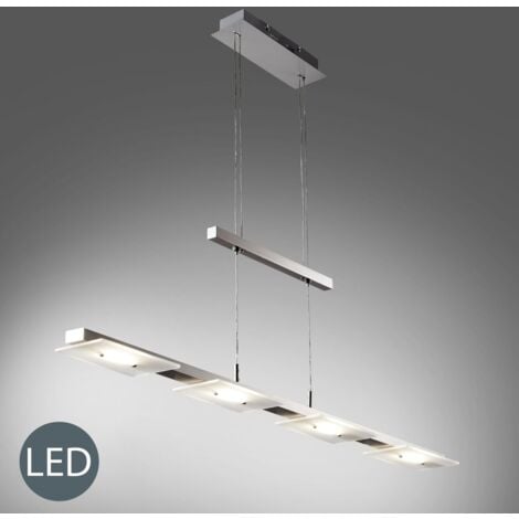 Hängelampe - 18W, 1600lm, LED, höhenverstellbar, , warmweiß, matt-nickel