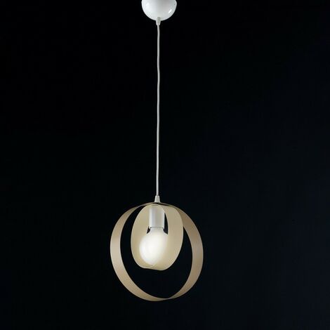 Hängelampe aus Eisen Elfenbein Tortora one light 25x h27 cm