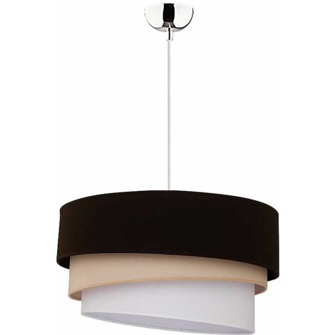 Hängelampe Braun Silber E27 Ø 45 cm Metall Modern Hängeleuchte