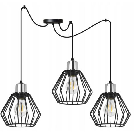 Hängelampe, Deckenleuchter, Drahtschirm, LED