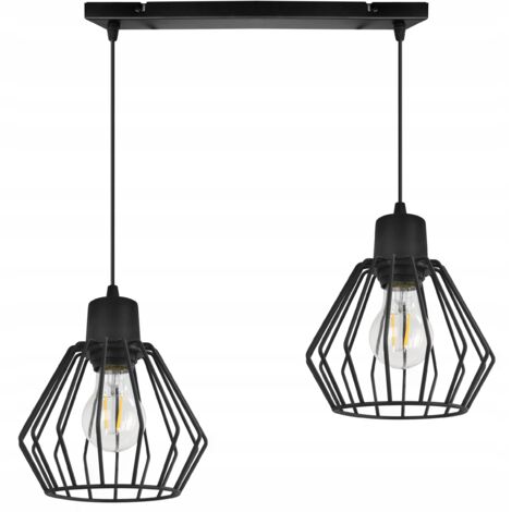 Hängelampe, Deckenleuchter, Drahtschirm, LED