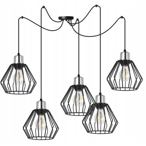 Hängelampe, Deckenleuchter, Drahtschirm, LED
