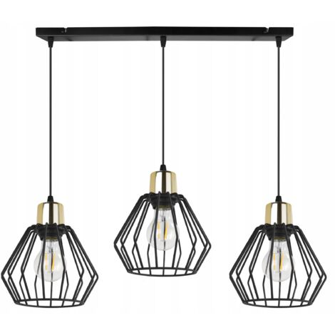 Hängelampe, Deckenleuchter, Drahtschirm, LED