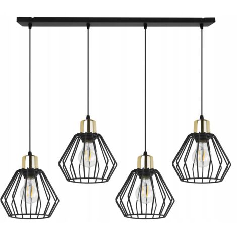 Hängelampe, Deckenleuchter, Drahtschirm, LED