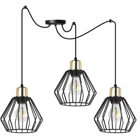 Hängelampe, Deckenleuchter, Drahtschirm, LED
