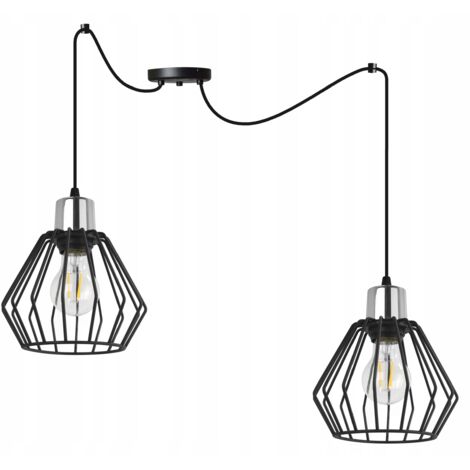 Hängelampe, Deckenleuchter, Drahtschirm, LED