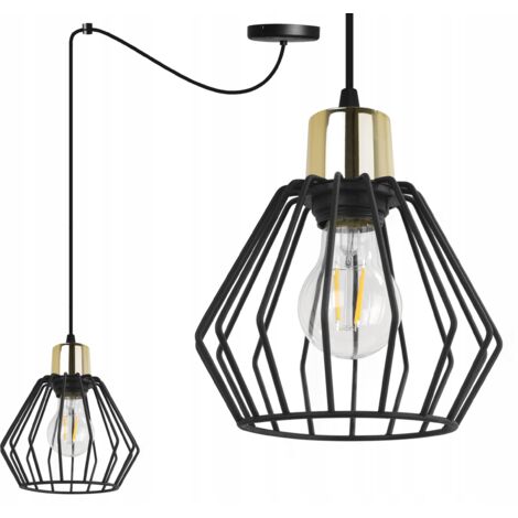 Hängelampe, Deckenleuchter, Drahtschirm, LED