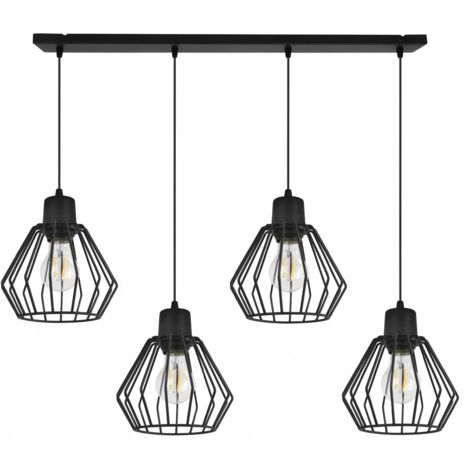 Hängelampe, Deckenleuchter, Drahtschirm, LED