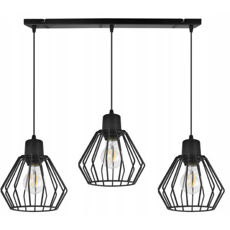 Hängelampe, Deckenleuchter, Drahtschirm, LED