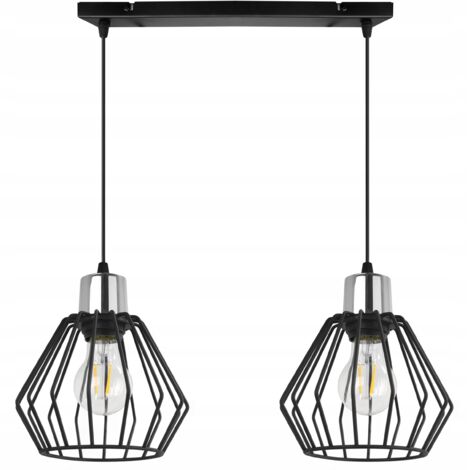 Hängelampe, Deckenleuchter, Drahtschirm, LED