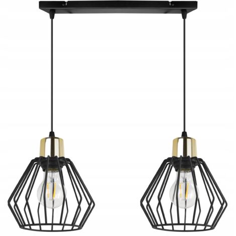 Hängelampe, Deckenleuchter, Drahtschirm, LED