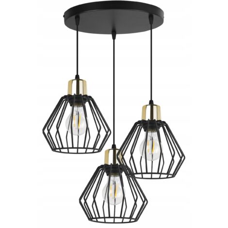 Hängelampe, Deckenleuchter, Drahtschirm, LED
