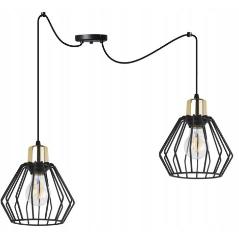 Hängelampe, Deckenleuchter, Drahtschirm, LED