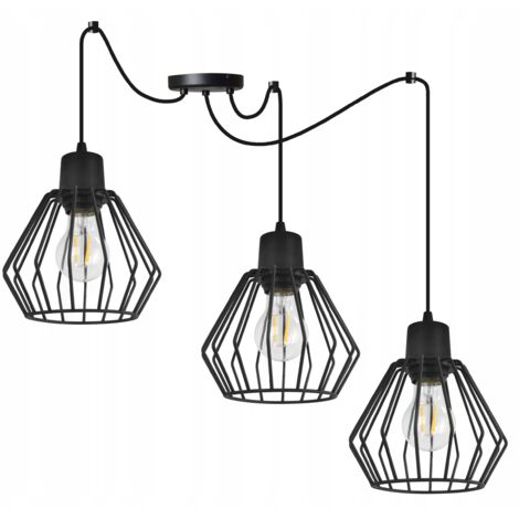 Hängelampe, Deckenleuchter, Drahtschirm, LED