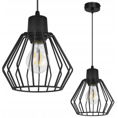 Hängelampe, Deckenleuchter, Drahtschirm, LED
