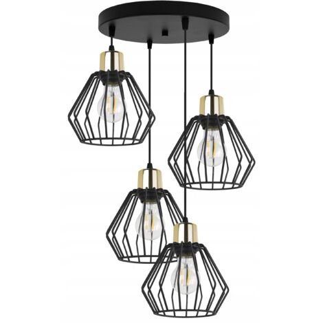 Hängelampe, Deckenleuchter, Drahtschirm, LED