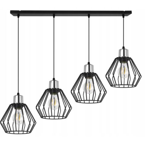 Hängelampe, Deckenleuchter, Drahtschirm, LED