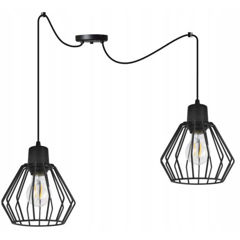 Hängelampe, Deckenleuchter, Drahtschirm, LED