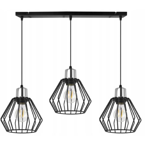 Hängelampe, Deckenleuchter, Drahtschirm, LED