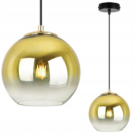 Hängelampe Deckenleuchter Golden Lampenschirm 15 cm