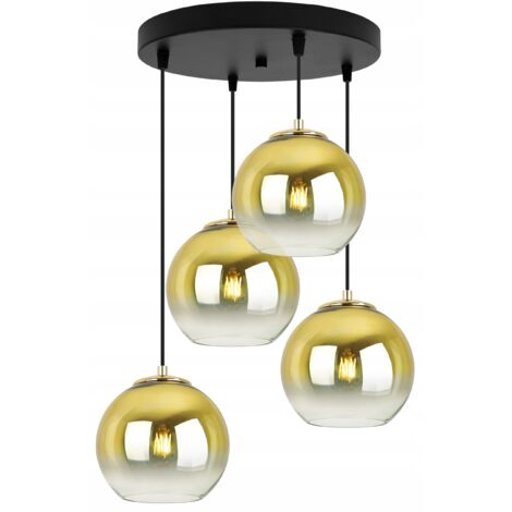 Hängelampe Deckenleuchter Golden Lampenschirm 15 cm