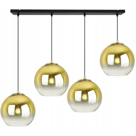 Hängelampe Deckenleuchter Golden Lampenschirm 20 cm