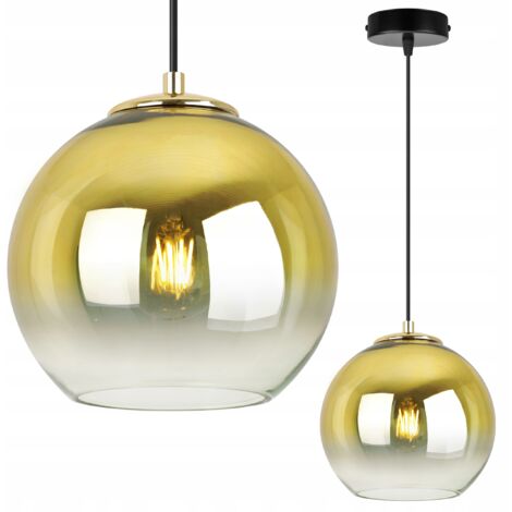 Hängelampe Deckenleuchter Golden Lampenschirm 20 cm