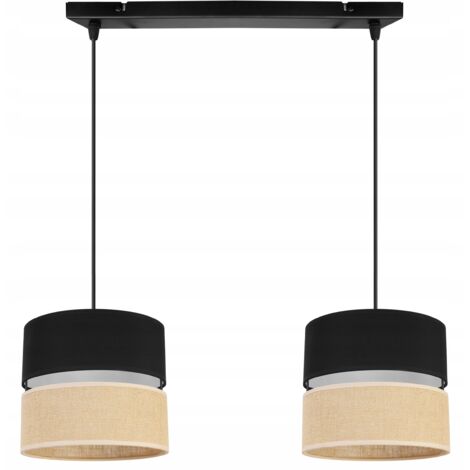 Hängelampe, Deckenleuchter, Lampenschirm 20cm, schwarz