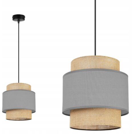 Hängelampe, Deckenleuchter, Lampenschirm, Boho Juta