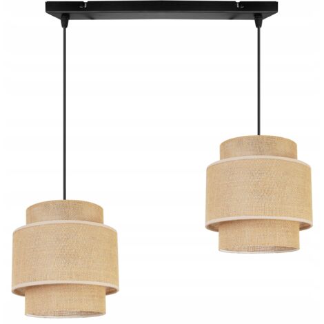 Hängelampe, Deckenleuchter, Lampenschirm, Boho Juta