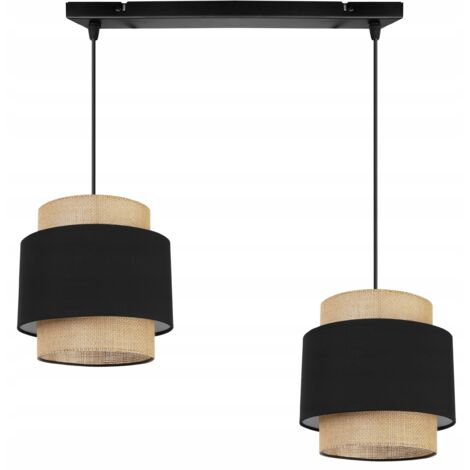 Hängelampe, Deckenleuchter, Lampenschirm, Boho Juta