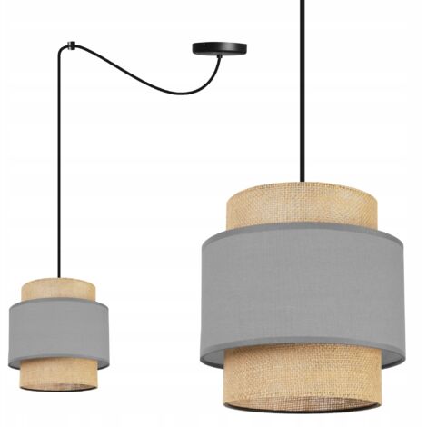 Hängelampe, Deckenleuchter, Lampenschirm, Boho Juta