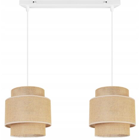 Hängelampe, Deckenleuchter, Lampenschirm, Boho Juta