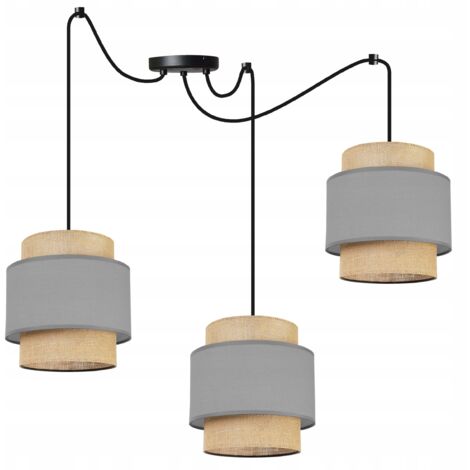 Hängelampe, Deckenleuchter, Lampenschirm, Boho Juta