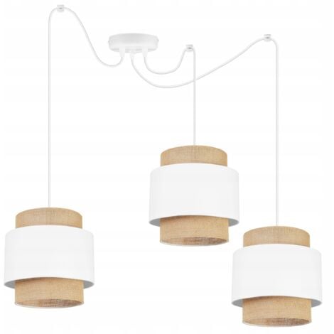 AUTRES Hängelampe, Deckenleuchter, Lampenschirm, Boho Juta