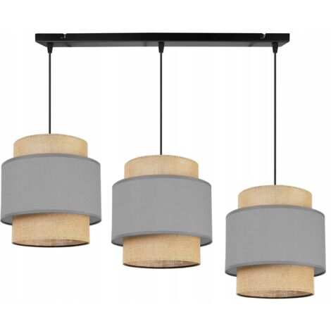 Hängelampe, Deckenleuchter, Lampenschirm, Boho Juta