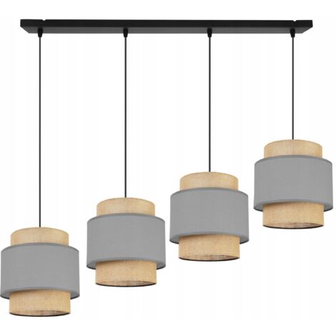 Hängelampe, Deckenleuchter, Lampenschirm, Boho Juta