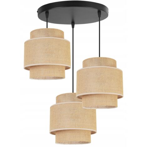 Hängelampe, Deckenleuchter, Lampenschirm, Boho Juta