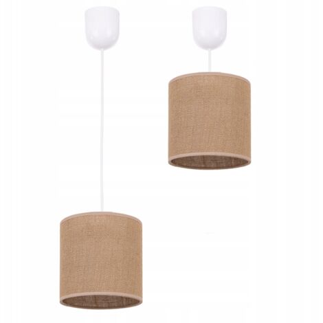 Hängelampe Design Boho Lampenschirm Jute Rohr