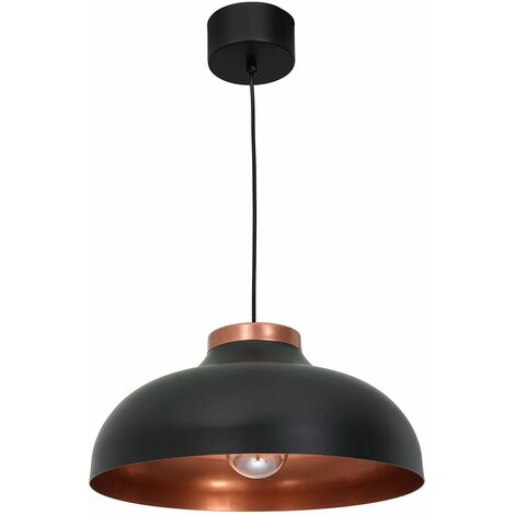 Hängelampe in Schwarz  Kupfer Metall E27 Modern Wohnzimmer MIRA