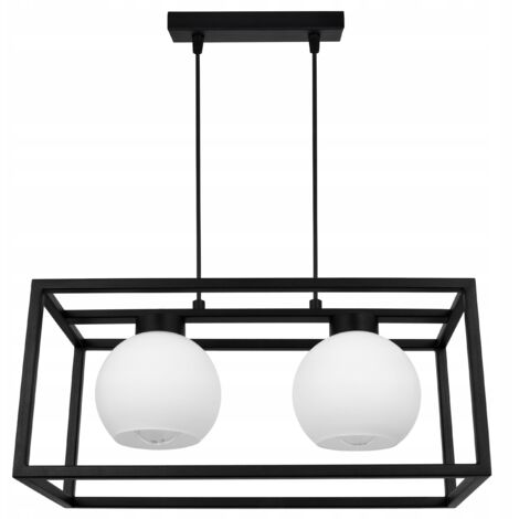 Hängelampe Käfig eleganter Glasschirm