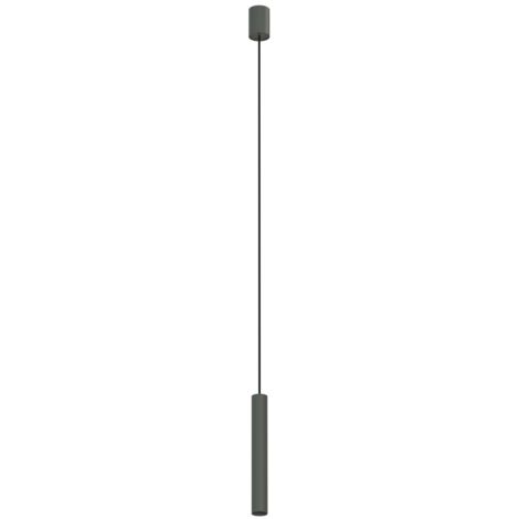 Hängelampe Metall GU10 Ø 4 cm rund H: max. 130 cm Grau Modern Pendelleuchte