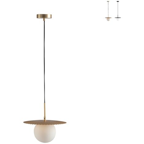 Hängelampe Metall mit Glasdiffusor 30cm Chaplin LS1 - Gold