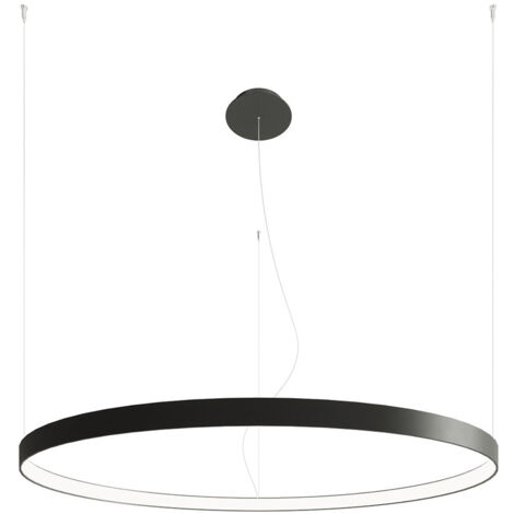 Hängelampe Pendelleuchte Wohnzimmerlampe rund LED Esszimmerleuchte Ring schwarz
