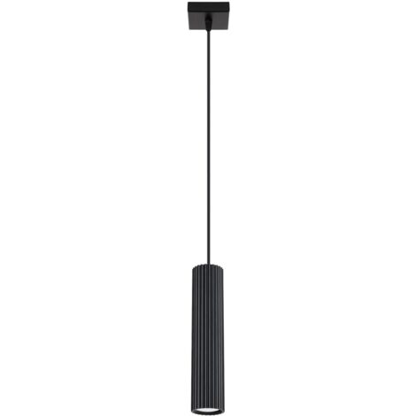 Hängeleuchte Aluminium B: 8 cm H: max. 118 cm Schwarz GU10 Modern Pendelleuchte