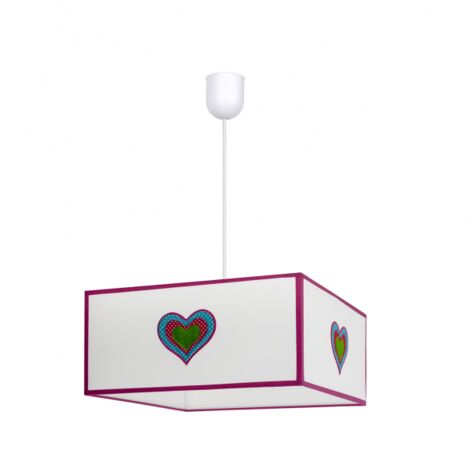 Hängeleuchte Amor 1xe27 Weiß/Rosa Regx35x35 from FABRILAMP.