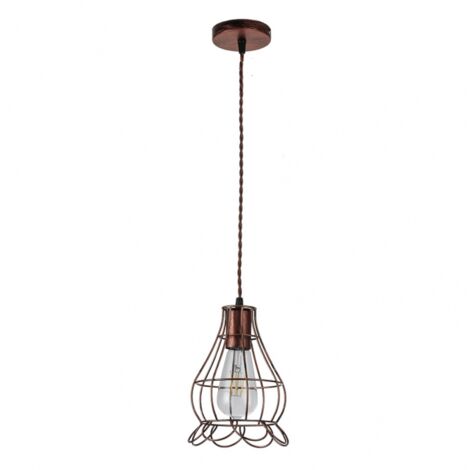 Hängeleuchte de Metall Rustico Herraje 1 Licht, Marron de Fabrilamp