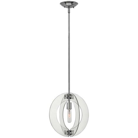 Hängeleuchte Deckenlampe Pendelleuchte Esszimmerleuchte H 33 cm Chrom 1 Flammig