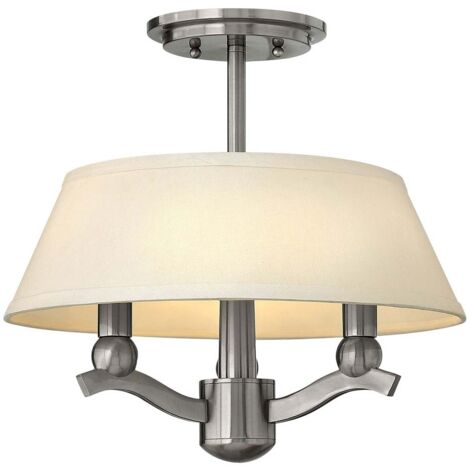 Hängeleuchte Deckenlampe Pendelleuchte Nickel H 41,9cm 3 Flammig Wohnzimmerlampe